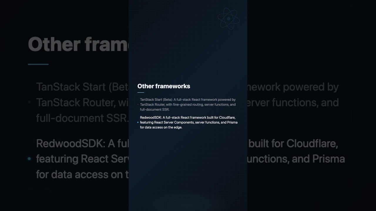 Creating A React App Section 04 Other Frameworks #React #TanStack #RedwoodSDK #Cloudflare #WebDev