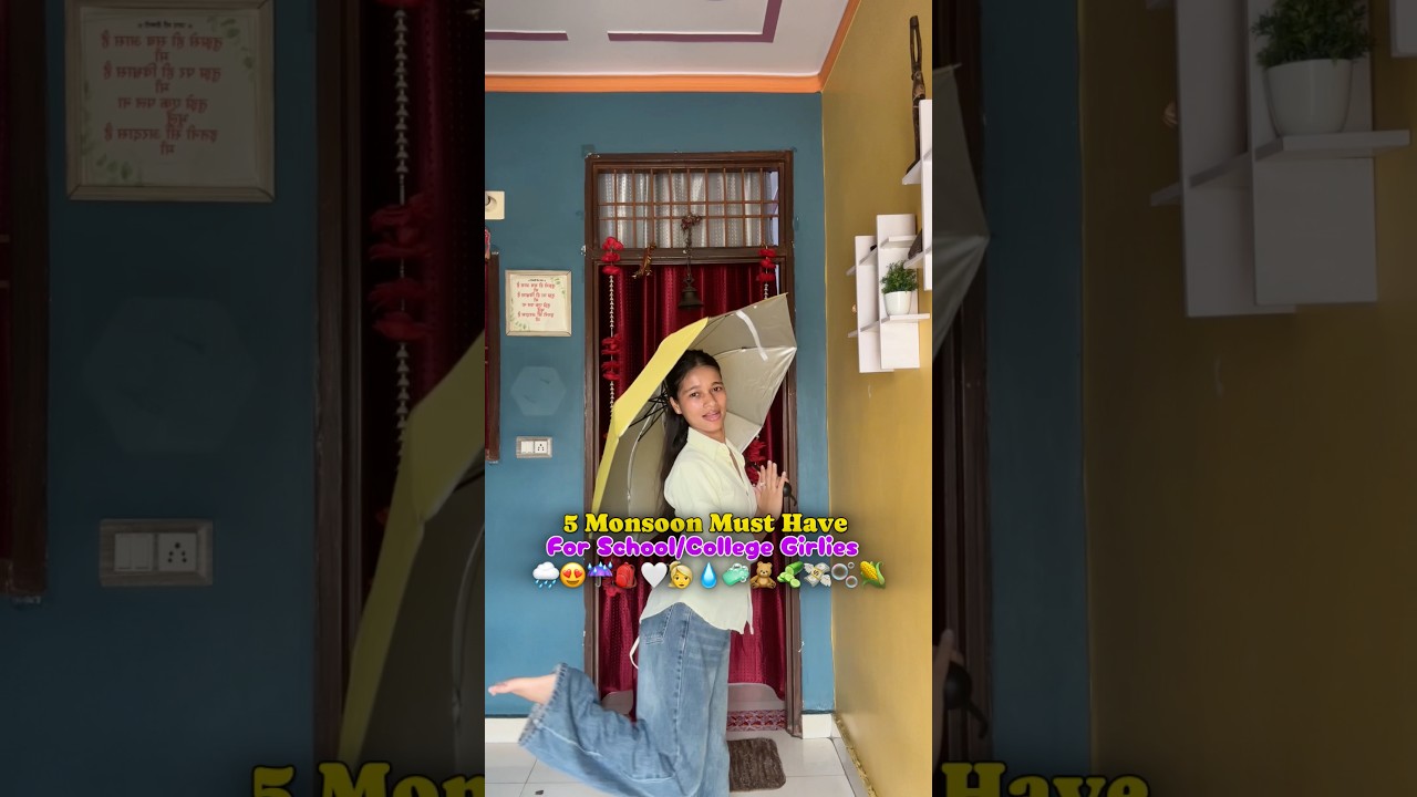 5 Monsoon Must Have For School/College Girlies😍☔️📚#shorts #ytshorts #school #college #monsoon