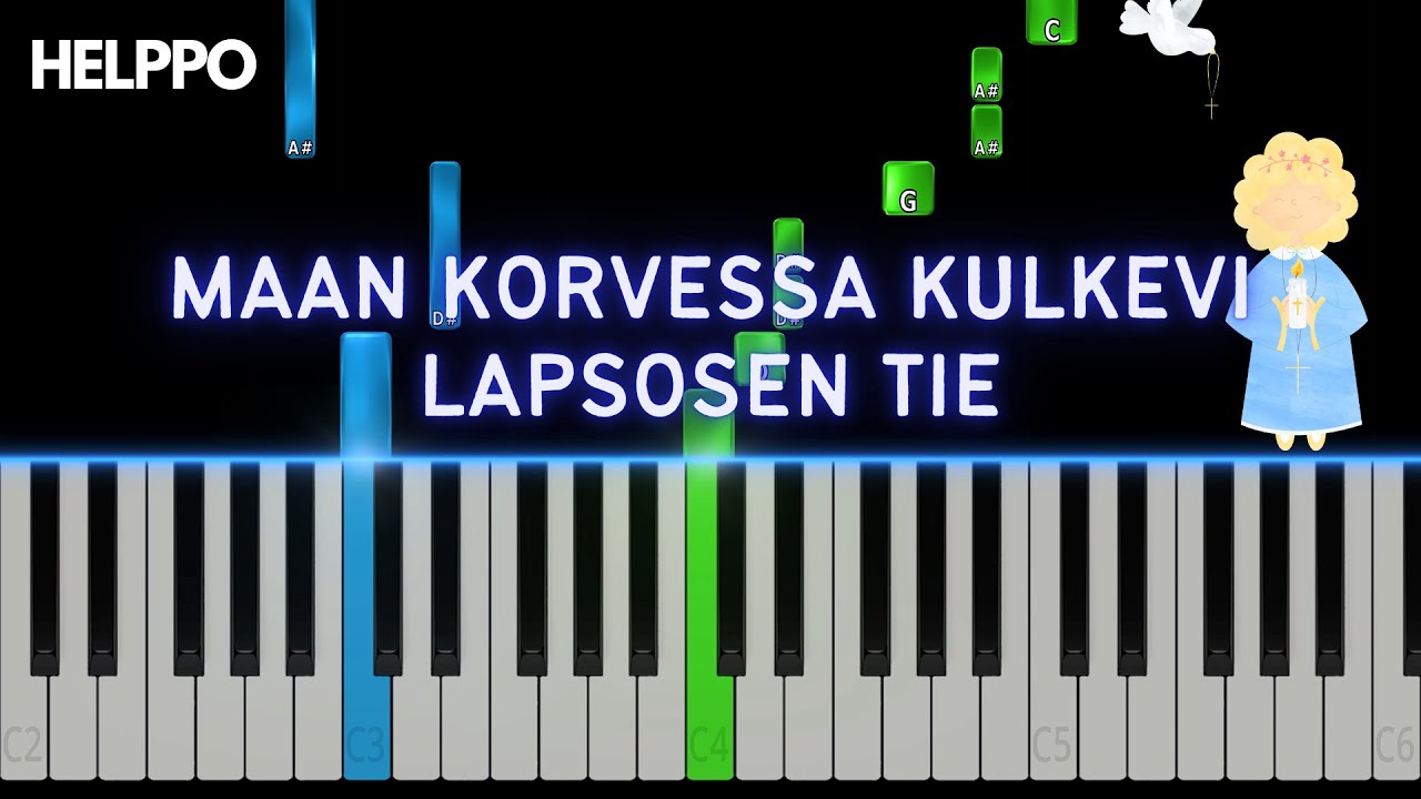 Suojelusenkeli / Maan korvessa kulkevi lapsosen tie | Helppo Piano Tutorial