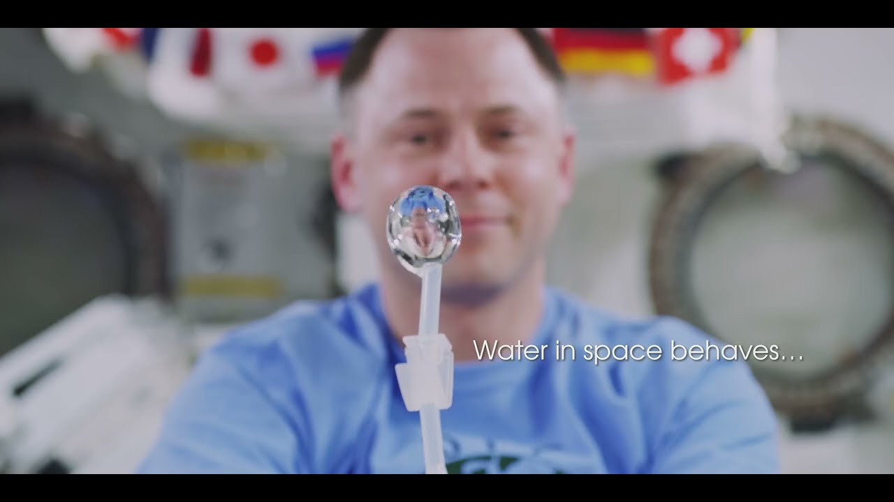 Moving Water in Space   4K Ultra HD