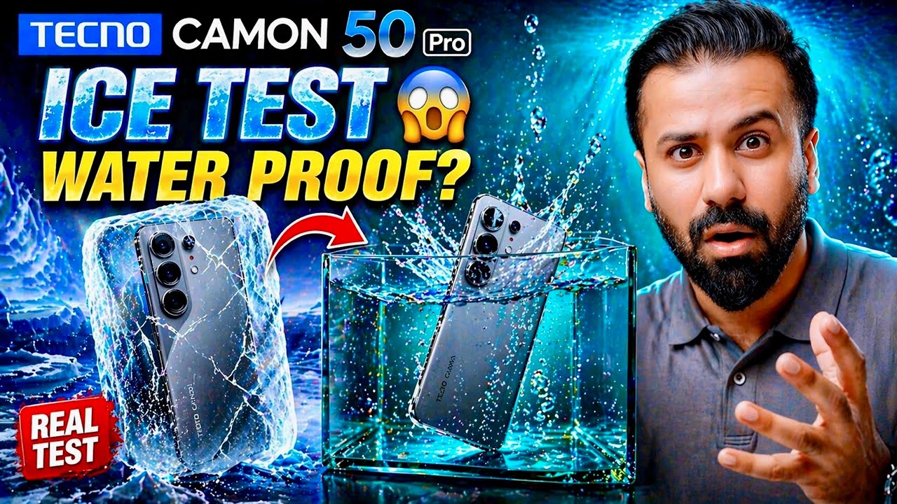 Tecno Camon 50 Pro Freeze Kar Diya | Tecno Camon 50 Pro Extreme Test 😳 Ice + Water Durability Test