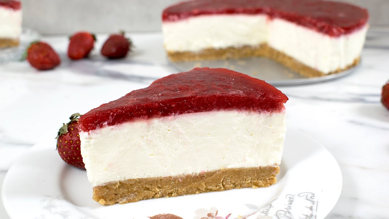 🍓Strawberry Cheesecake | No-Bake & Deliciously Creamy!