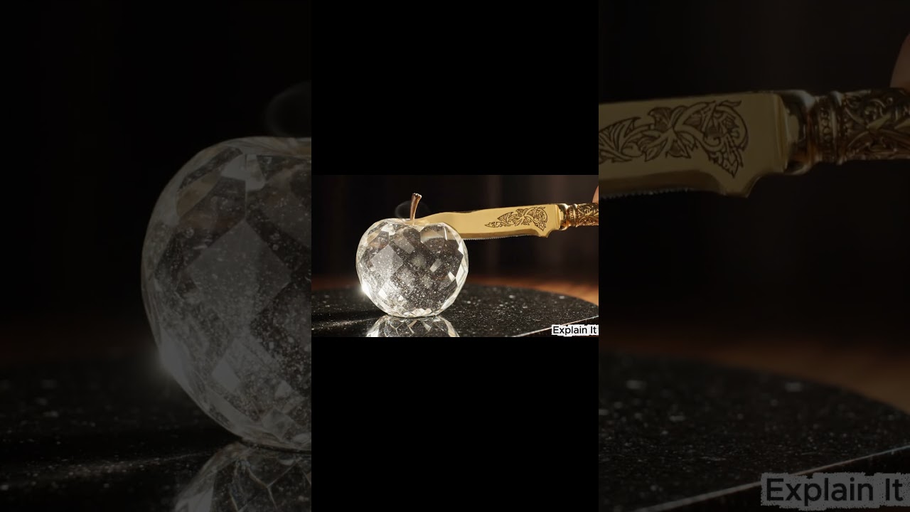 Only 1% of people have seen this crystal apple cut like this🔪✨|Wait until the inside is revealed 👀🔥