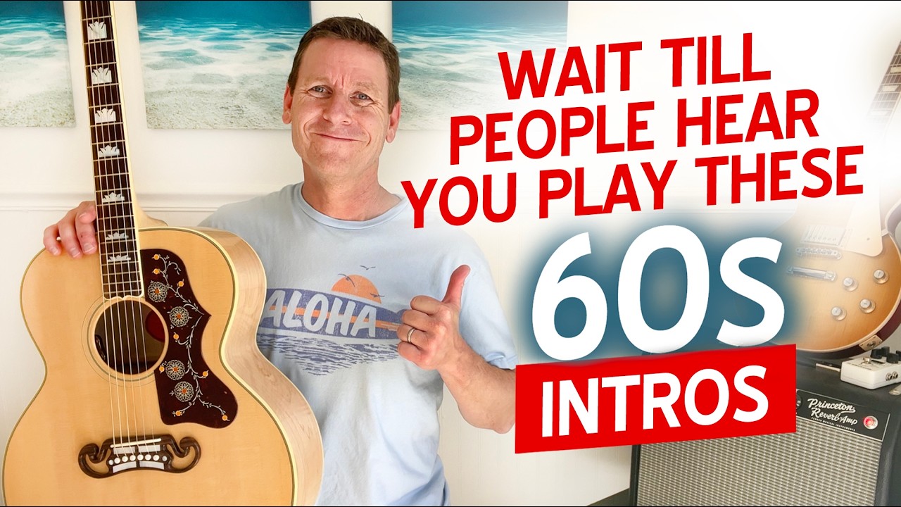 6 More EASY 60s Guitar Intros That Always Impress (Classic Rock Guitar Lesson)