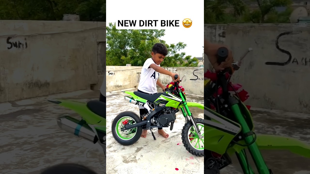 papa new bike dila nahe rahe ha 🤩 #shorts #dirtbike #stuntbike #motorcycle