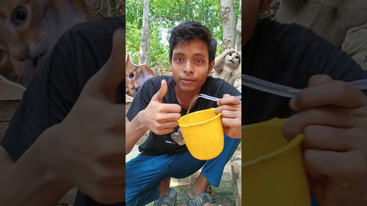 Removed Water Using My Thumb! | Siphon Effect#sciencetrick #physics #SiphonEffect