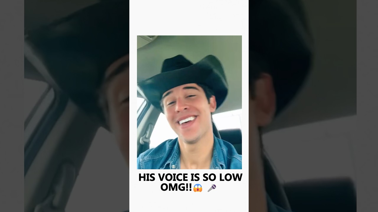 OMG HIS VOICE IS SO LOW 😱 #cover #singing #singingcover