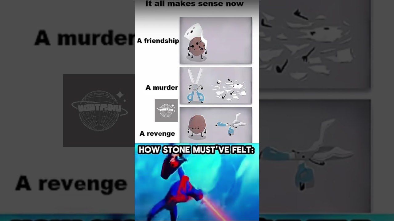 The HIDDEN LORE behind 🪨Rock🪨 📜Paper📜✂️Scissors✂️ #lore #rockpaperscissors #revenge #shorts #memes 😔