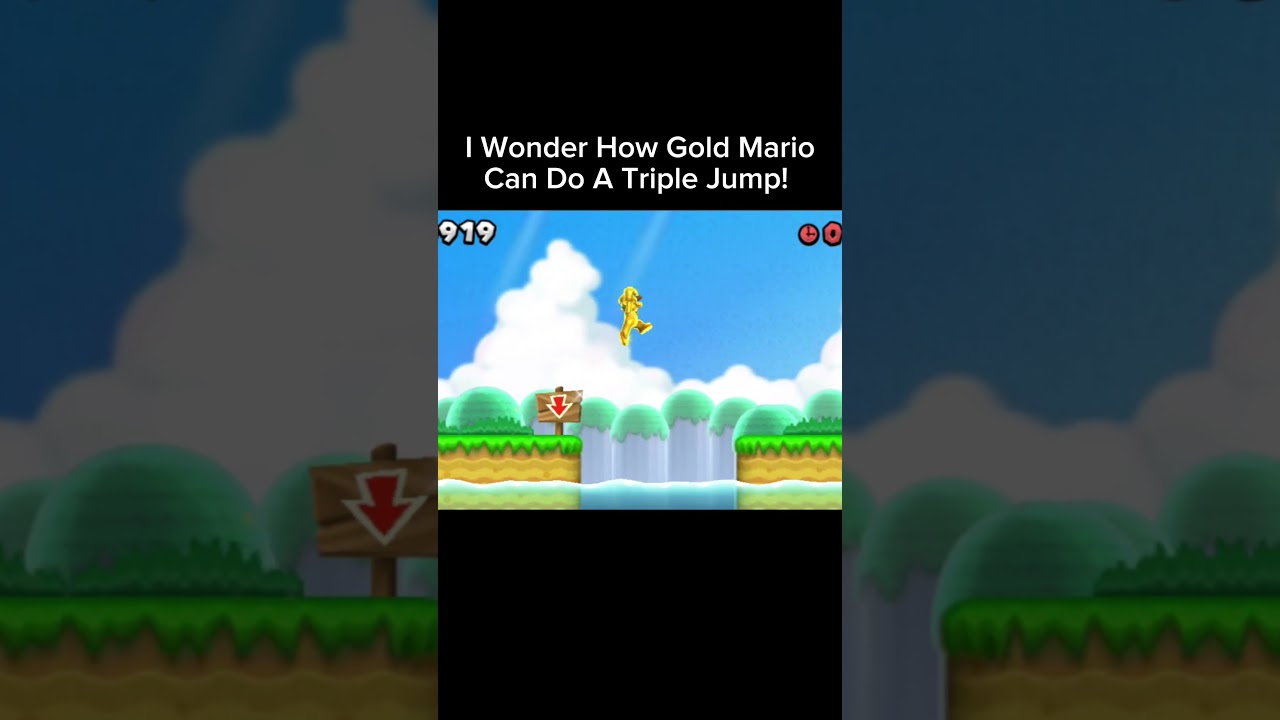 I Can't Believe It, Gold Mario Can Do High Triple Jumped! #mario #nintendo #retrogaming