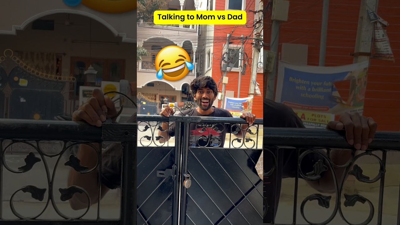 Talking to Mom vs Dad!😂 #comedy #comedyvideo #shorts #youtubeshorts #funny #funnyvideo