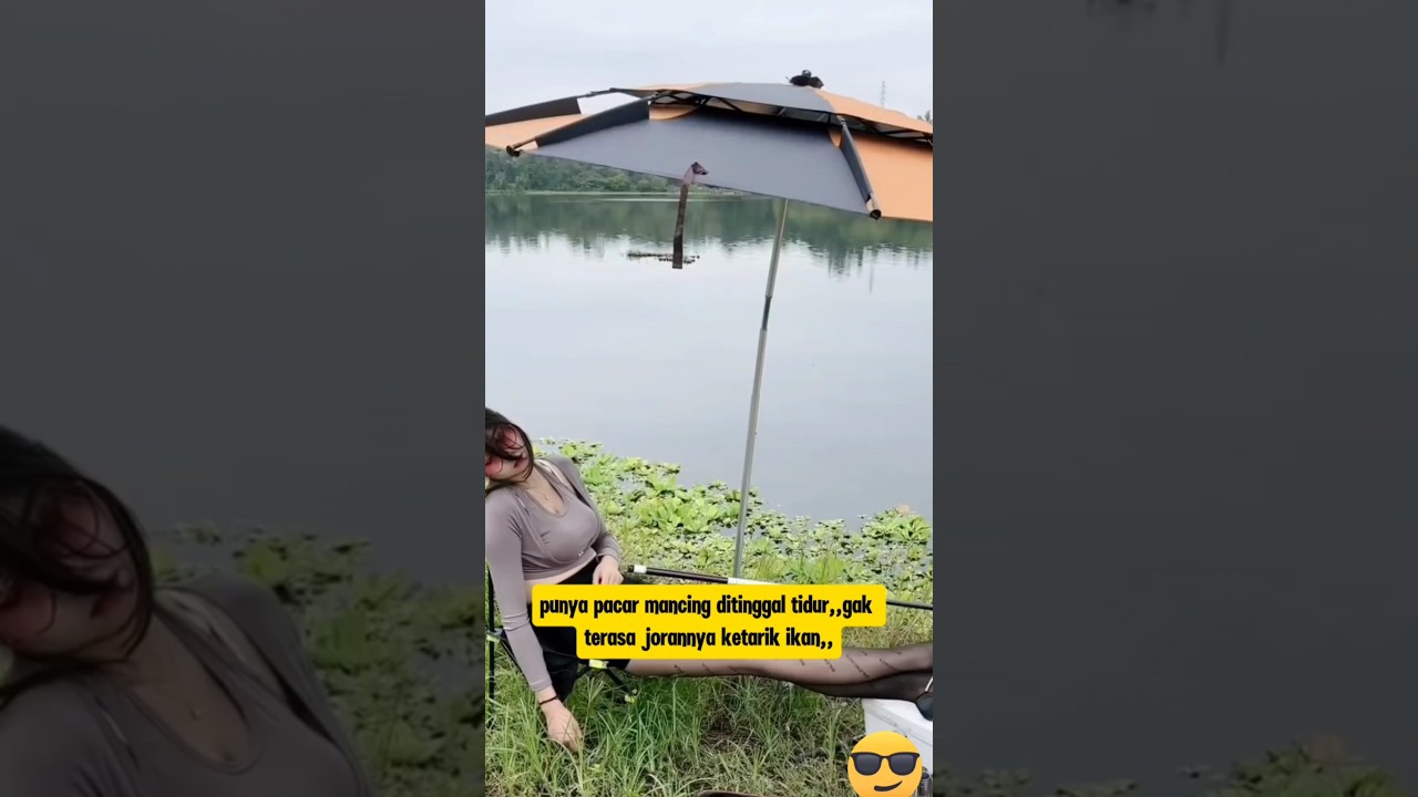 PUNYA PACAR MANCING, DITINGGAL TIDUR⁉️ #ikan #fishing #shorts #trending #viral