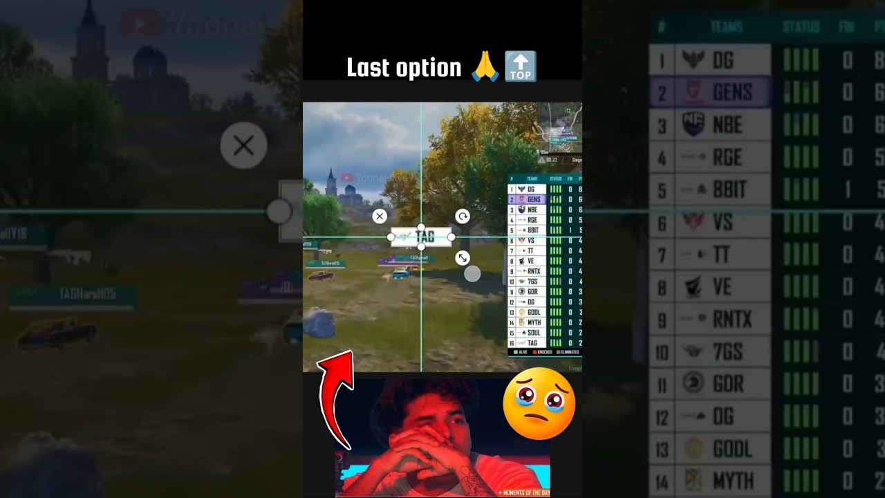 TAG Last Option For Top In Point Table 🥺Koi Nhi bolega Edited hai🙏 #bgmi #esports #gaming #bmps2026