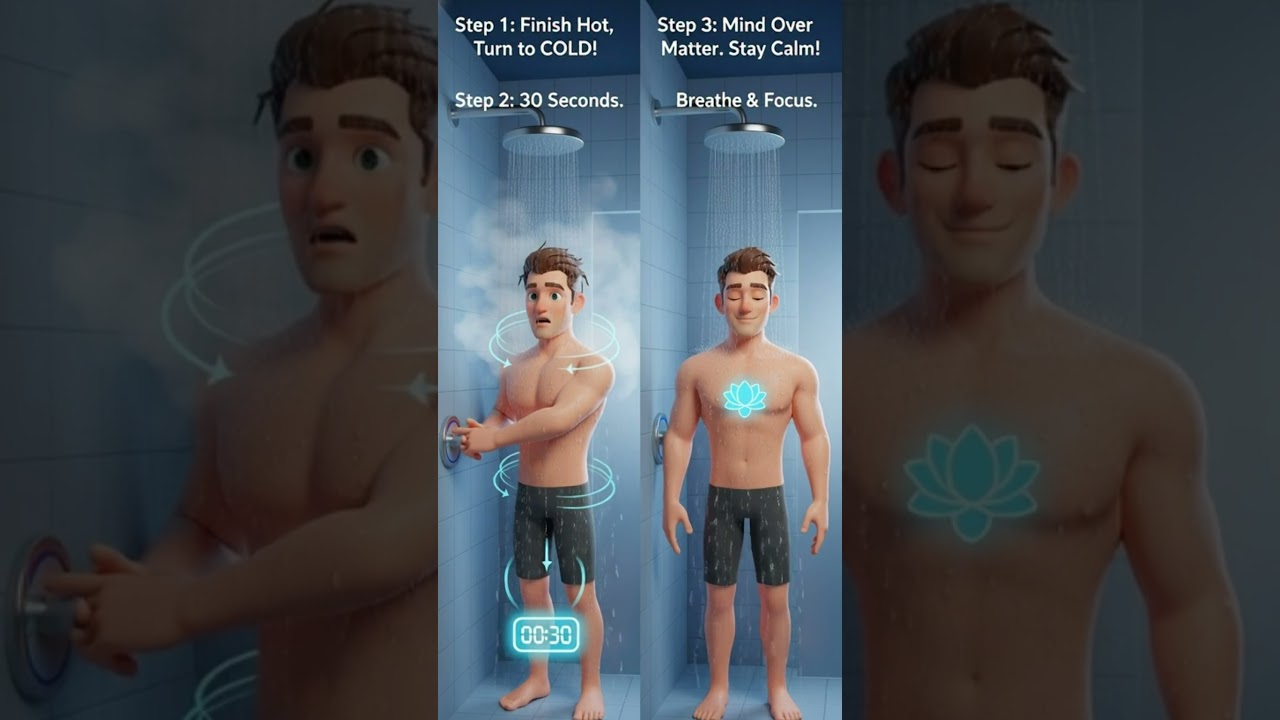 The Shower Temperature Hack #coldshower #healthhacks