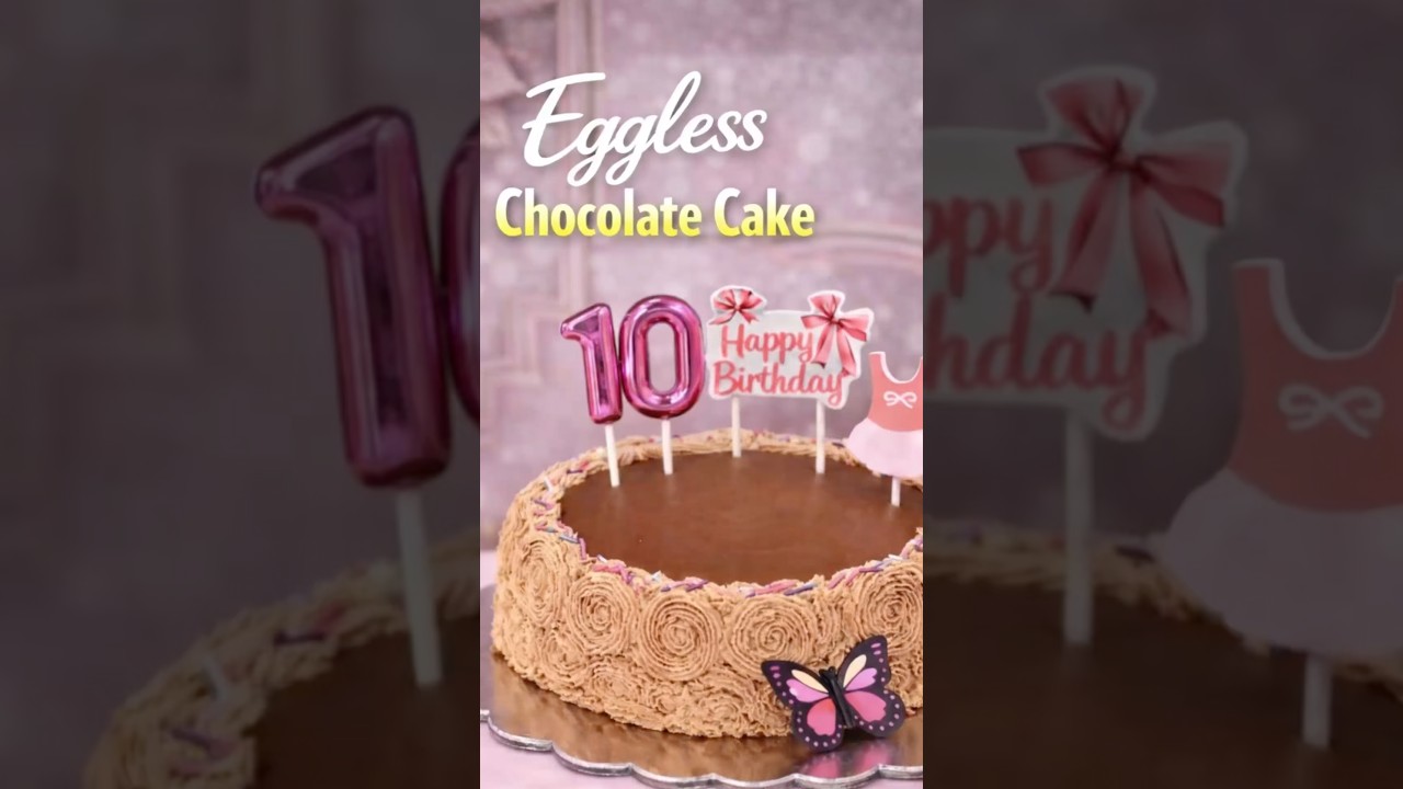 Eggless Chocolate Birthday Cake — Super Soft, Rich & Celebration Perfect #cake #baking #birthdaycake