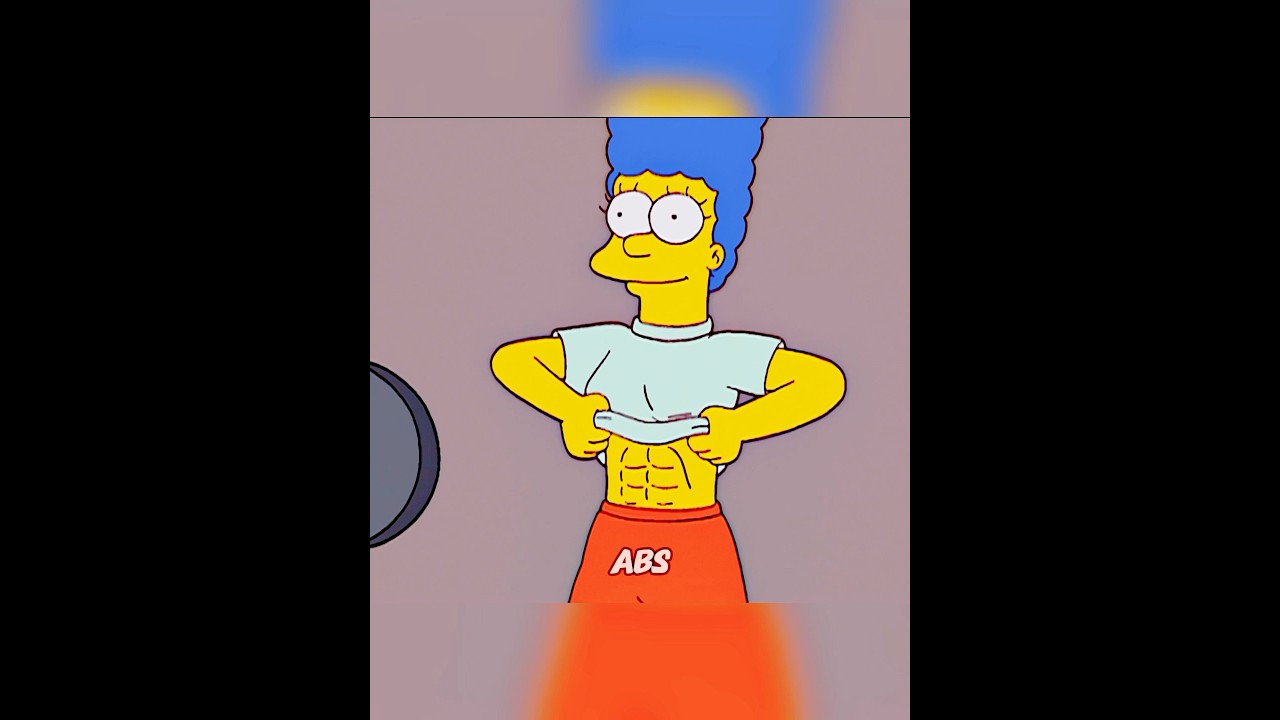Marge turns into a muscular woman.#animation #simpsons #happy
