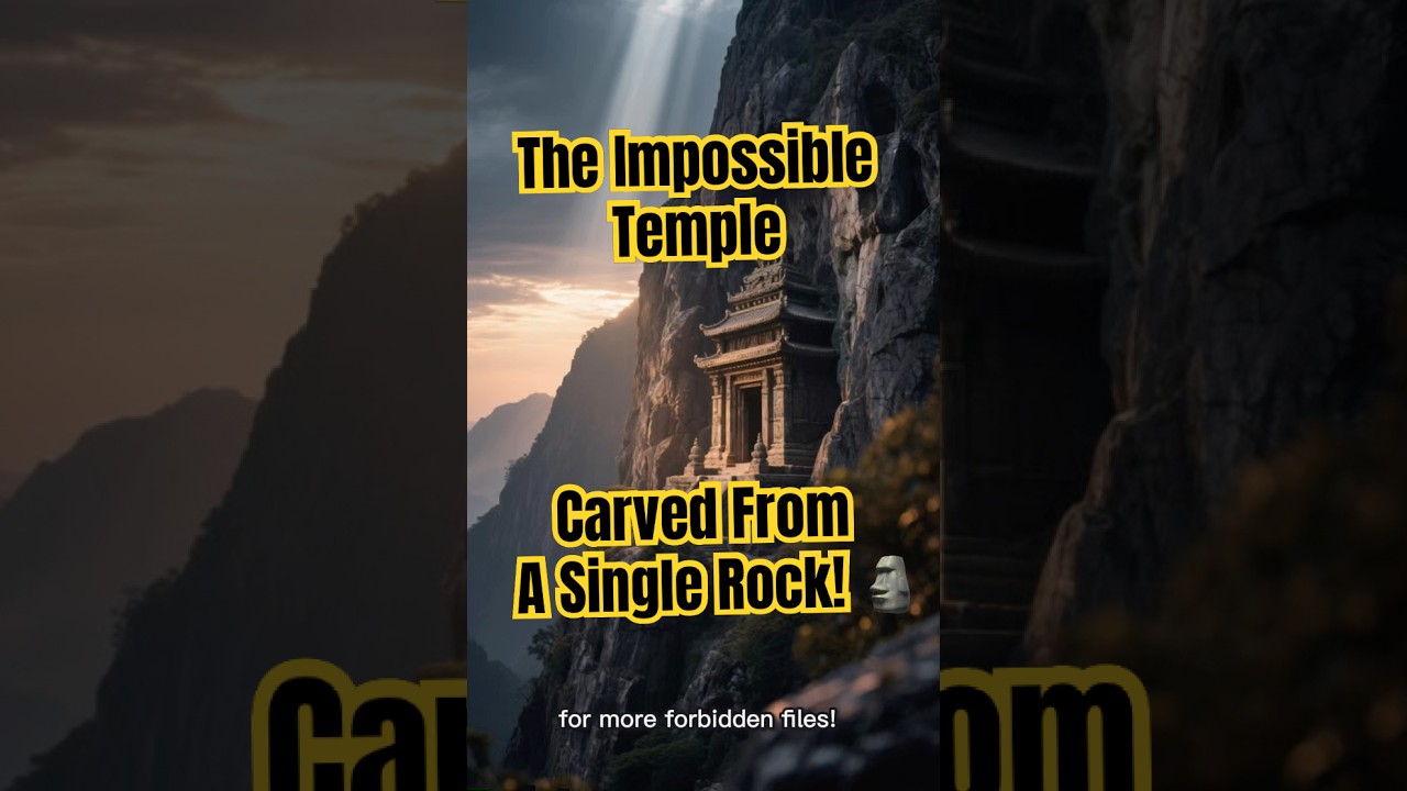 The Impossible Temple: Carved From A Single Rock! 🗿 #ancientindia