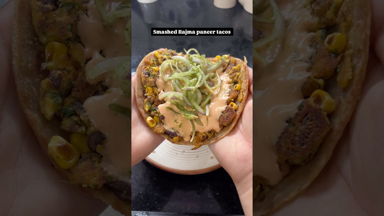 Rajma Paneer Smashed Tacos 🌮   #shorts #shortvideo