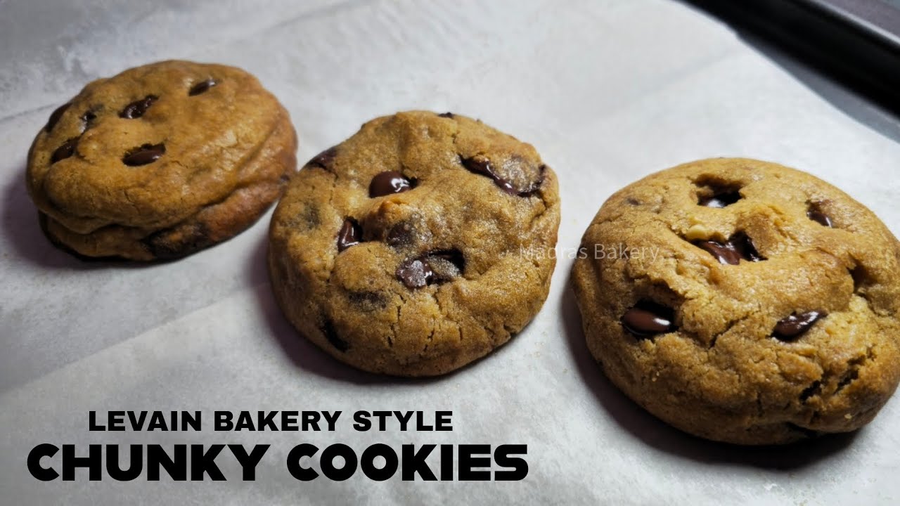 NYC's LEVAIN BAKERY STYLE CHUNKY COOKIES🍪  in Tamil/ Stop making flat cookies #cookieintamil #baking