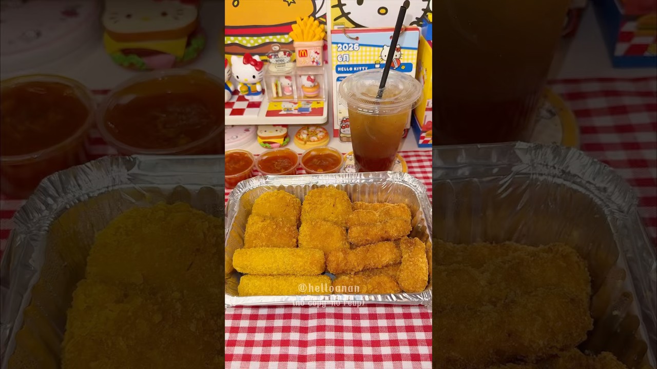 Mukbang bánh gà pm + nem chua rán + pm que🤤❤️