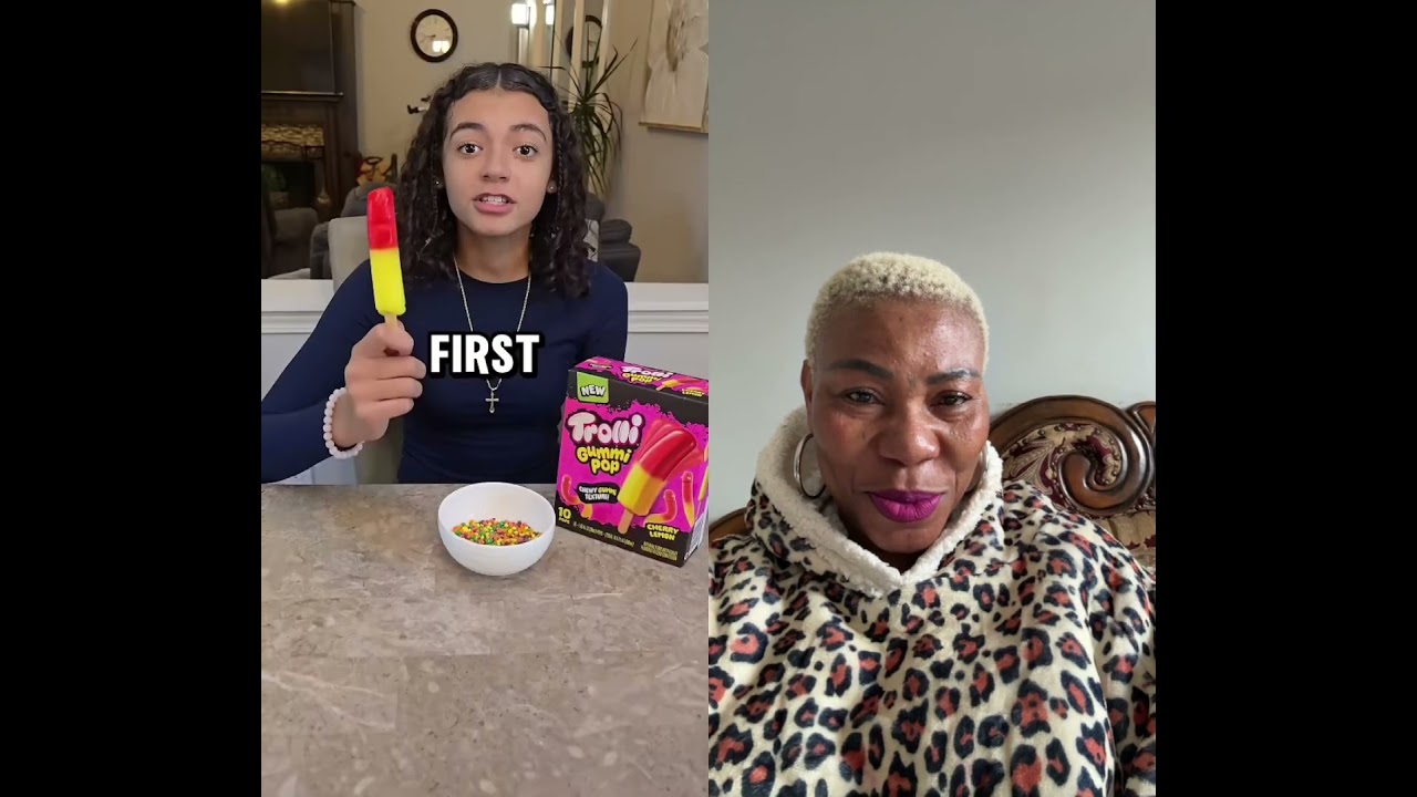 Trolli gummy popsicle #funny  #shorts #youtubeshorts #fyp #duet
