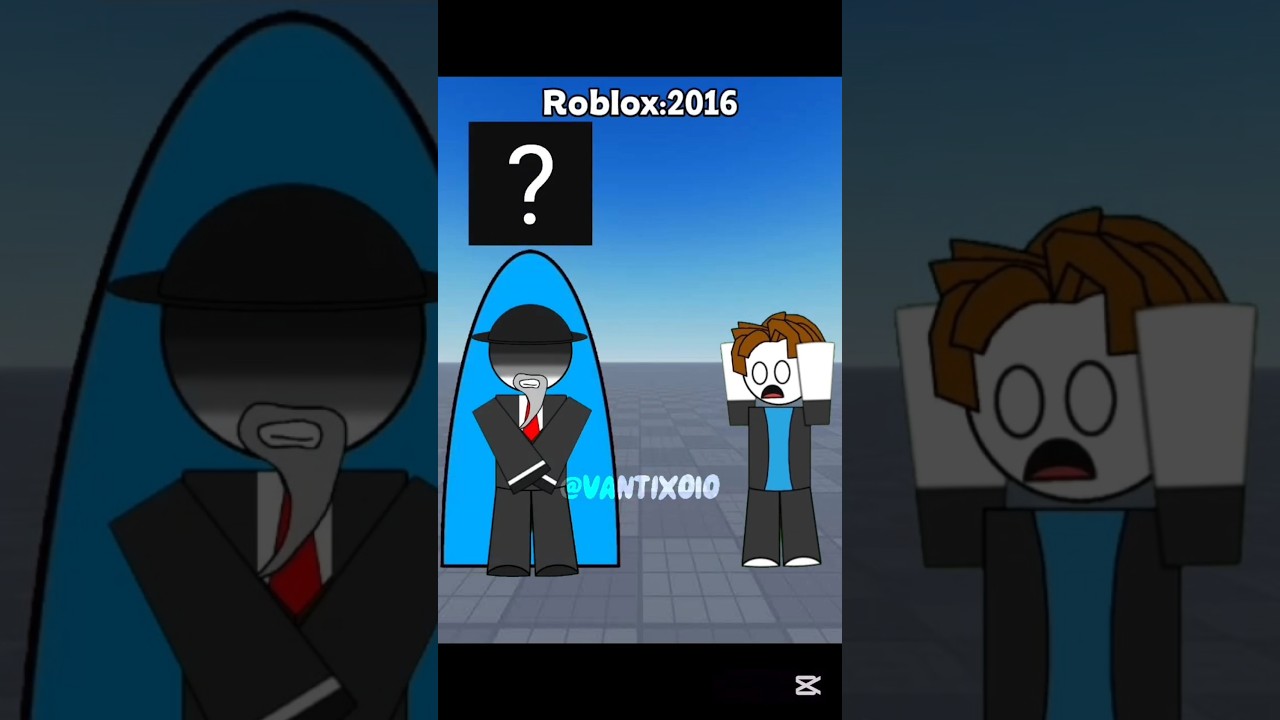 He showed a 2016 Robloxian the future... 💀 #roblox #2danimation #robloxedit
