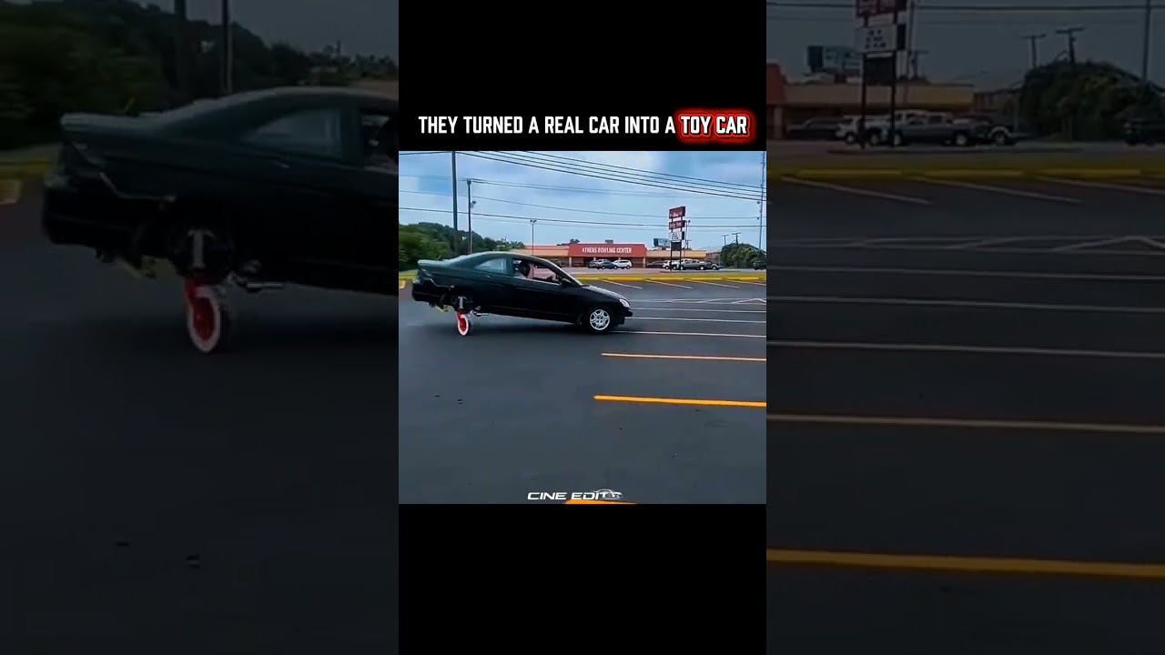 They turned a real car into a toy car #shorts