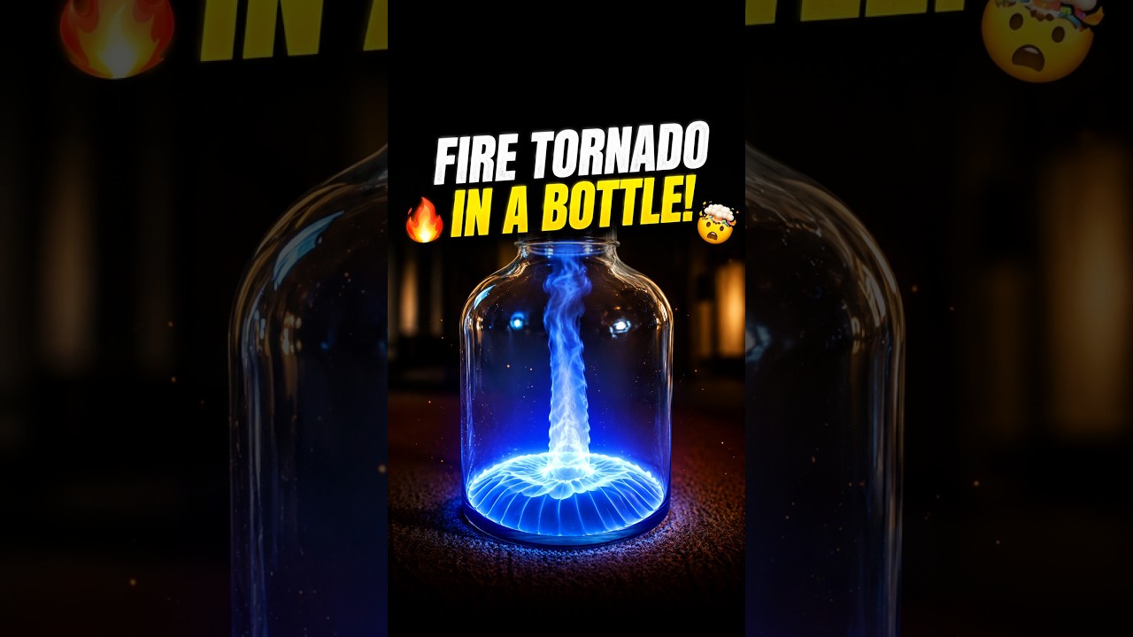 He Created A Fire Tornado… Inside A Bottle! 🔥🌪️🤯 | Vortex Ring Physics Explained #shorts