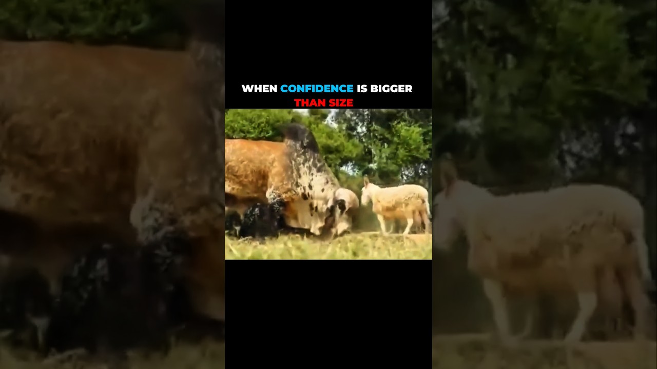 Bull v/s Sheep Fight #shorts #animalshorts #animalplanet #funnyshorts #wildlife