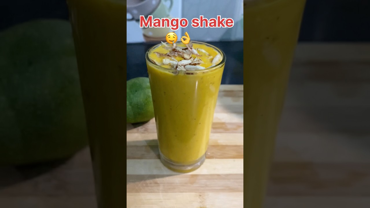 Mango shake recipe # आम का शरबत 🤤#shortvideo #food #drinks#sherbet #summerdrink #viral recipe #reel