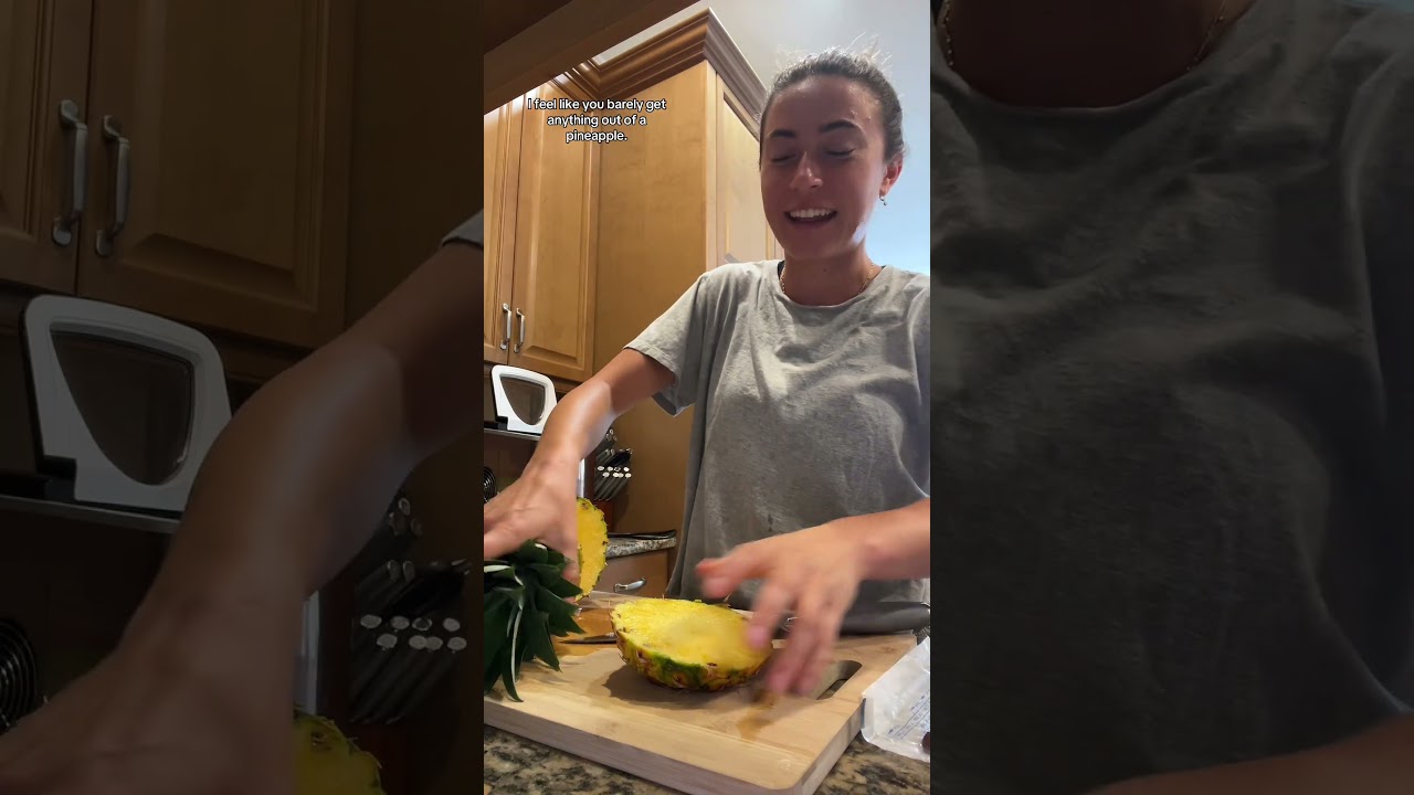 Am I doing this right?? #pineapple #fruit #eating