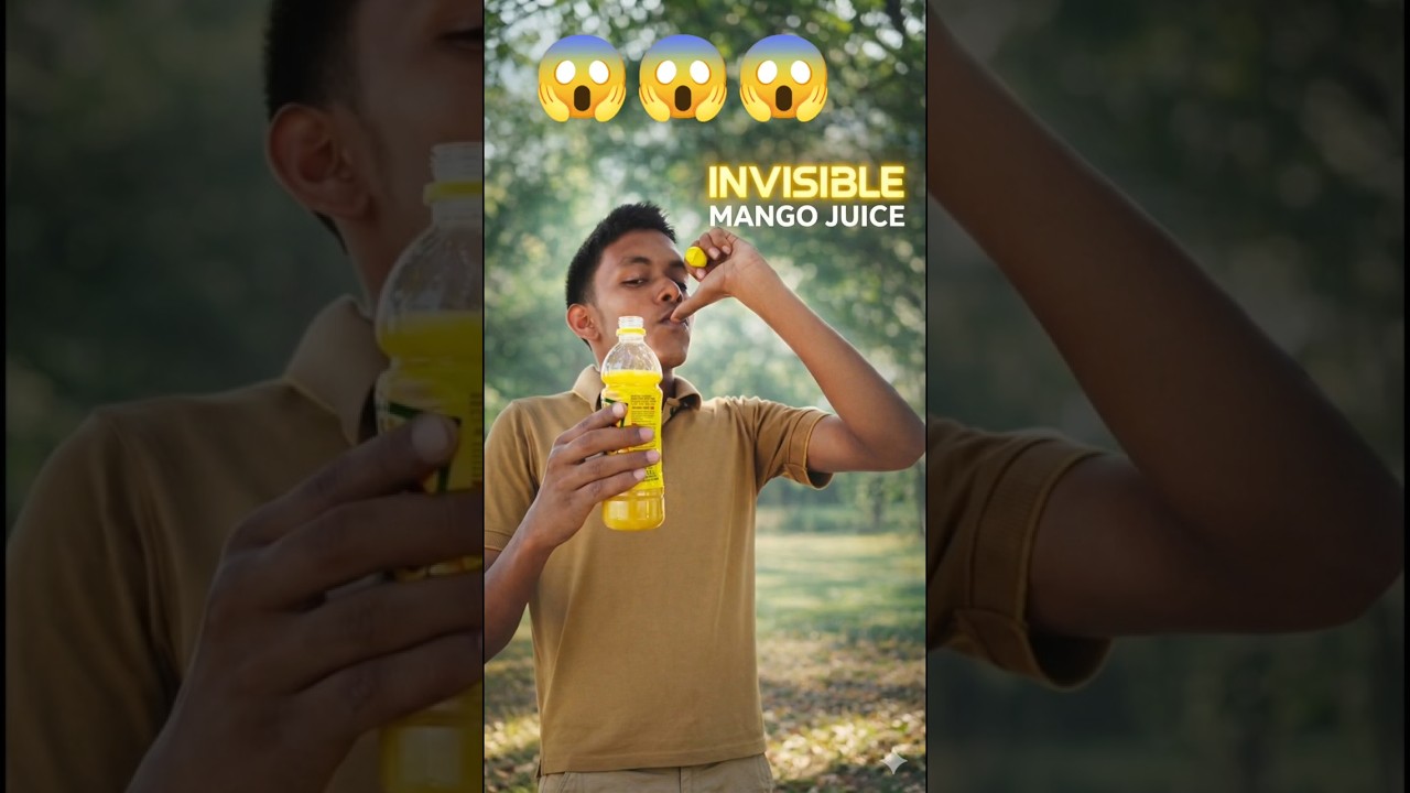 😱Hidden between balloons Invisible Mango Juice|real Experiment!#InvisibleMangoJuice#AmazingTrick
