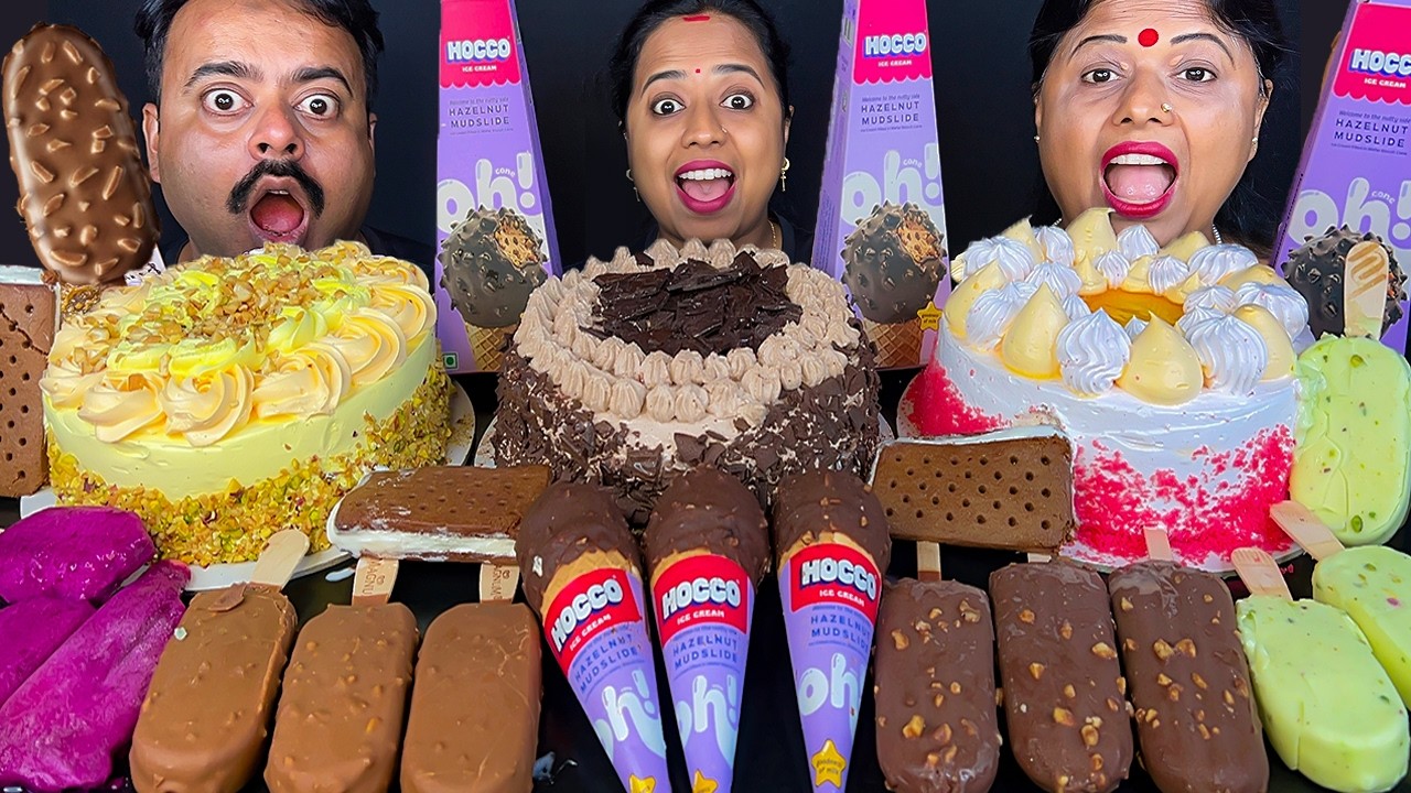ICE CREAM MUKBANG RACE CHALLENGE | LOSER GETS PUNISHMENT BENGALI CAKE EATING SHOW ASMR VIRAL VIDEO 2