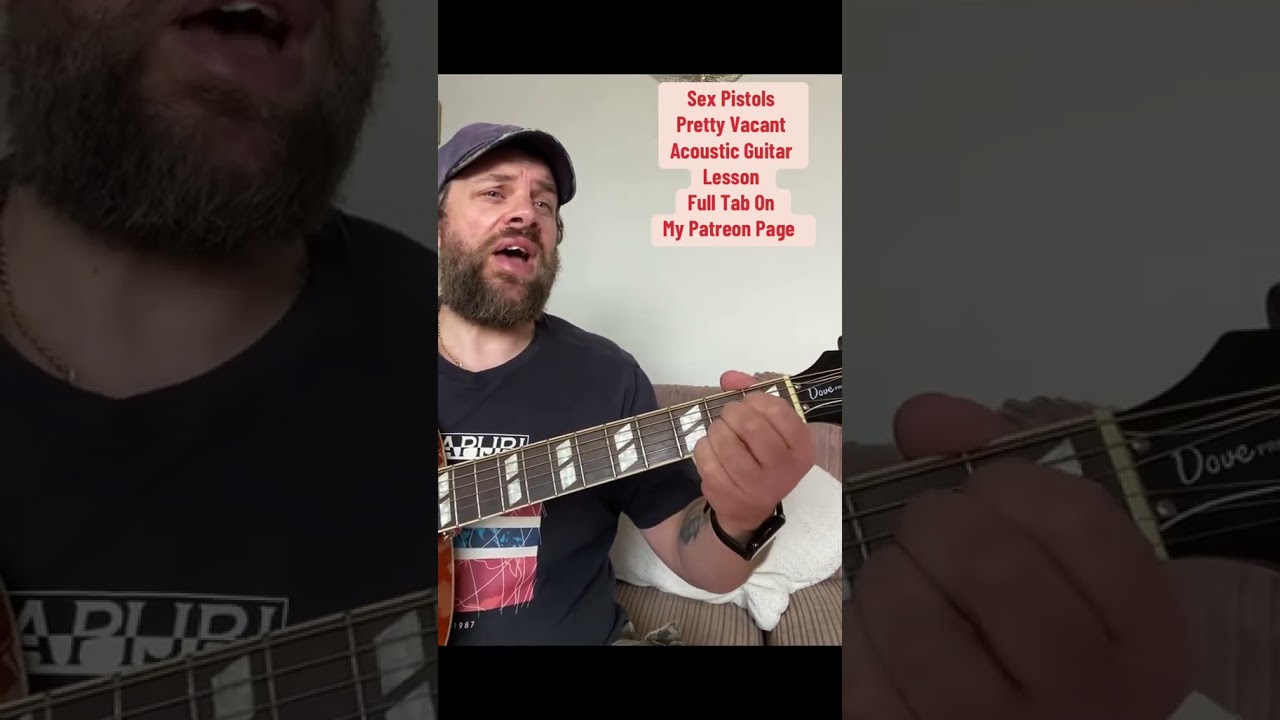 Sex Pistols-Pretty Vacant-Acoustic Guitar Lesson #acousticguitarlesson #guitarlesson #guitartutor