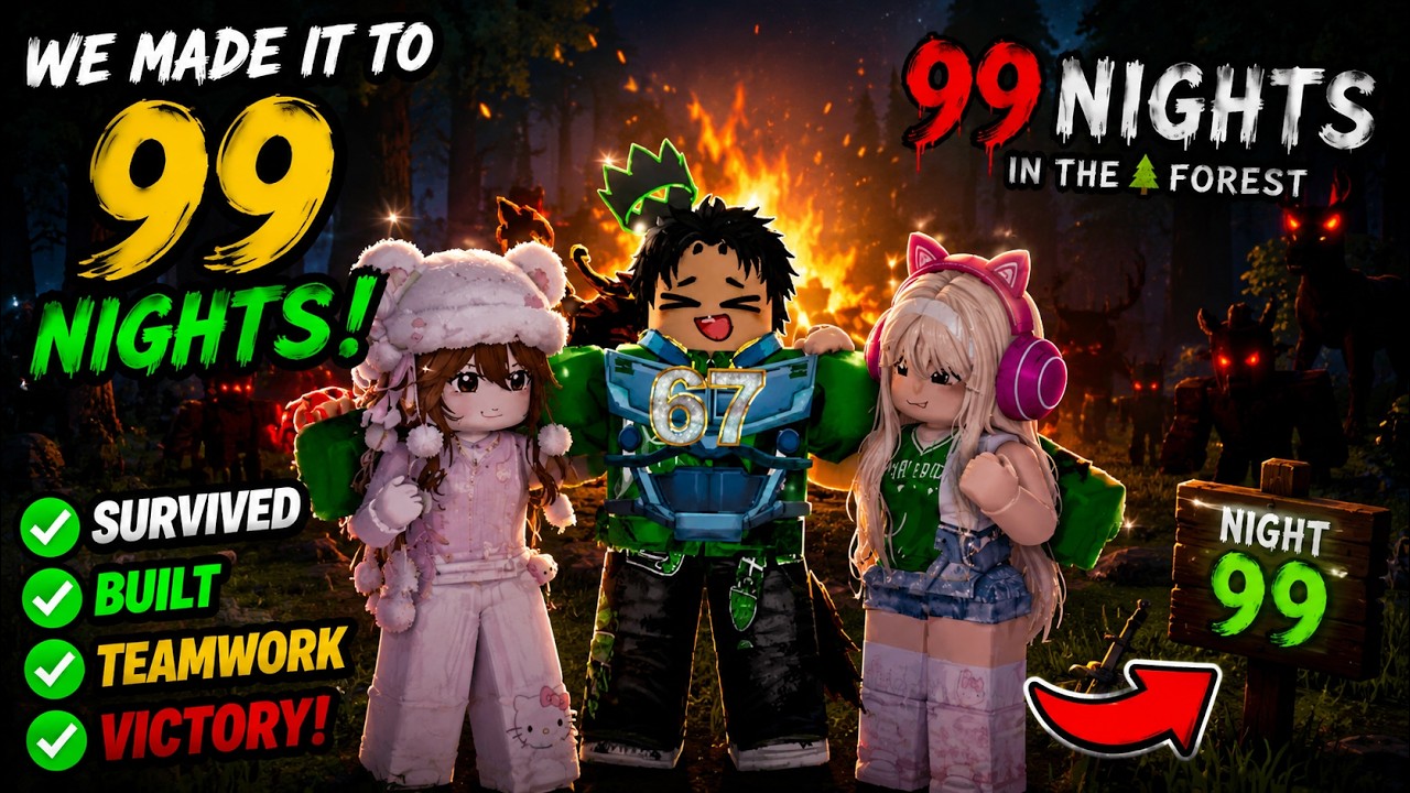 SURVIVED 99NIGHTS WITH YEON AND LILLY RAW GAMEPLAY | ROBLOX 