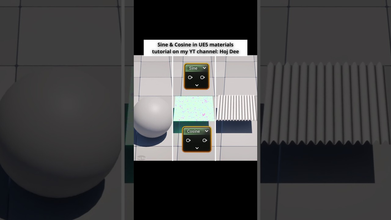 Sine and cosine in unreal engine materials #ue5 #gamedev