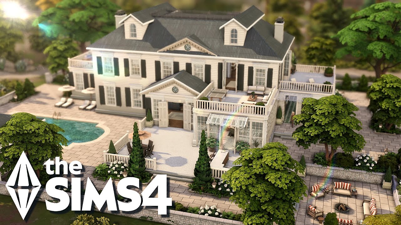 Luxurious Colonial Family Mansion 🌿 | The Sims 4 CC build