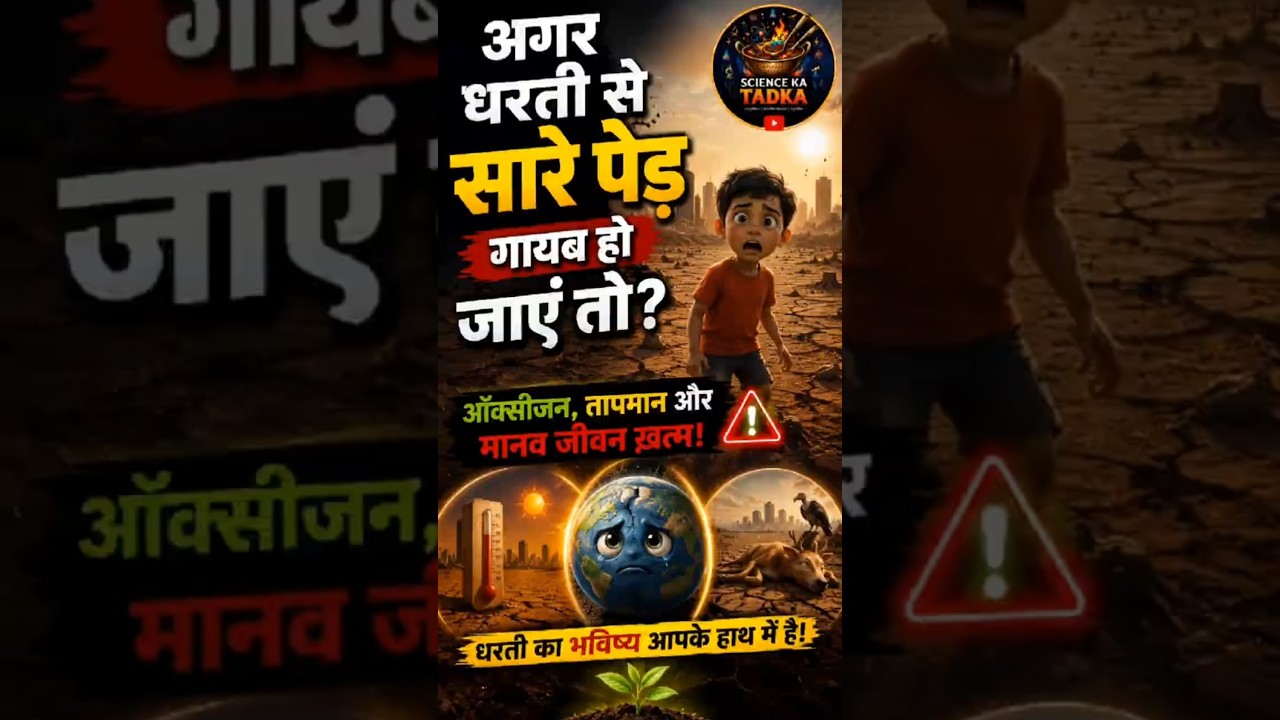 अगर धरती से सारे पेड़ गायब हो जाएं तो? 😨🌍 #shorts #kelvin #youtube