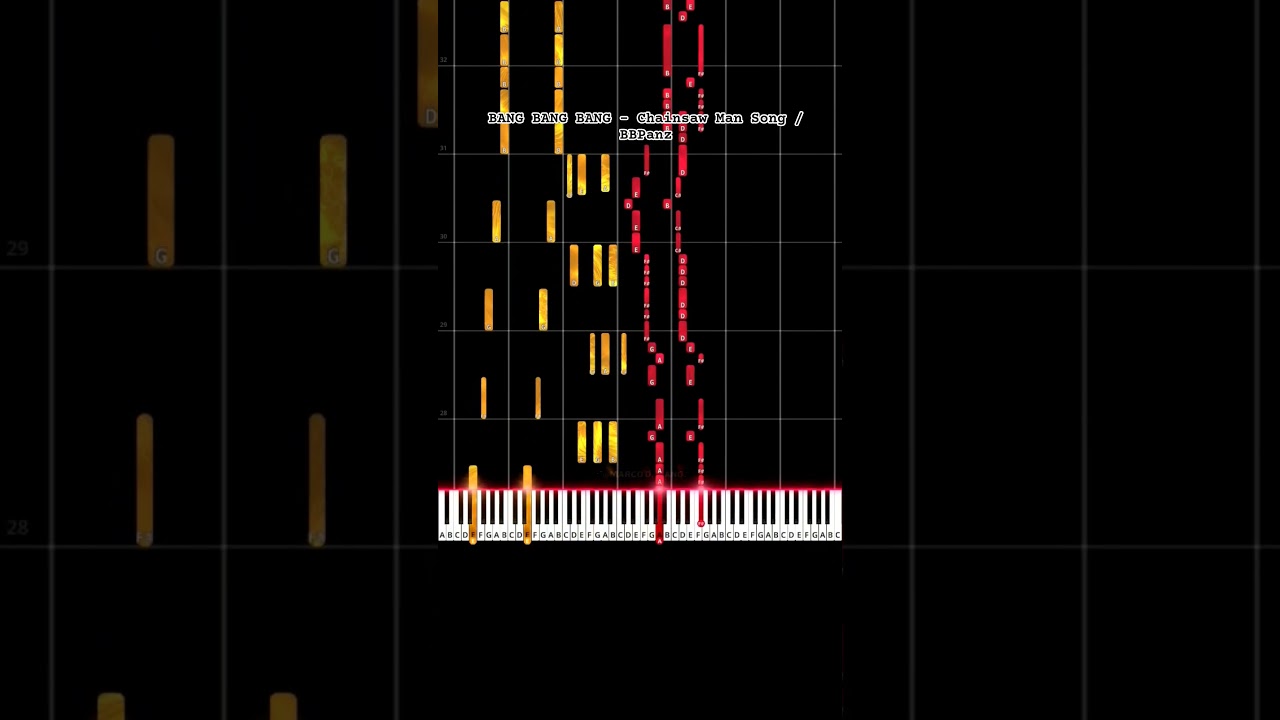 BANG BANG BANG - Chainsaw Man Song / BBPanz【Piano Tutorial 1/2】#piano #chainsawman