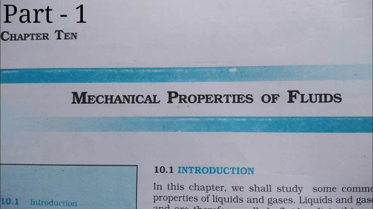 Class 11 Physics (NCERT) | Mechanical Properties of Fluids 01 | Pressure, Pascal's Law | JEE/NEET