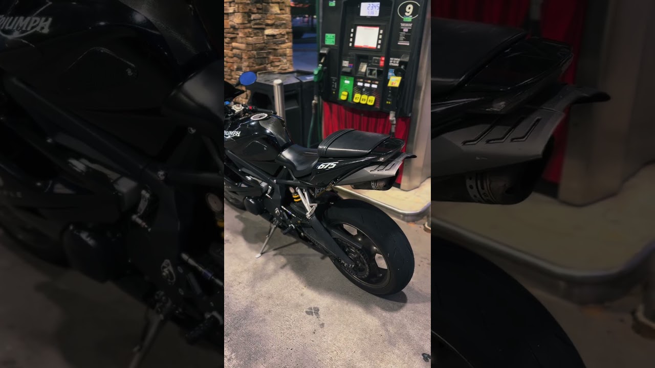 Night vibes with the Daytona 🙌🏼#bikelife #fyp #viral #triumph #675 #youtubeshorts #like #sub