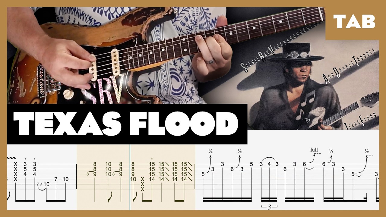 Texas Flood - Stevie Ray Vaughan (SRV) - Guitar Tab | Lesson | Cover | Tutorial