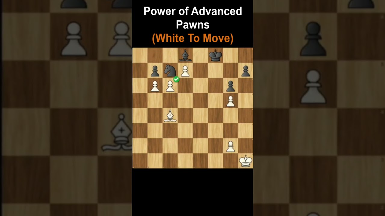 Power of Advanced Pawns | Black Resigns | Puzzle 364 #shorts #youtubeshorts #viral