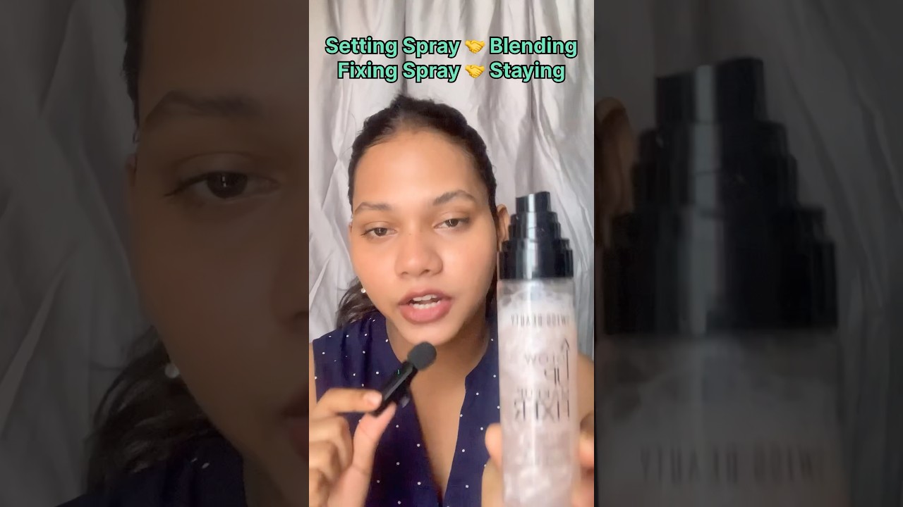 Quick guide to Setting Spray vs. Fixing Spray✨#makeup #grwn #shorts #tutorial #fyp #hack