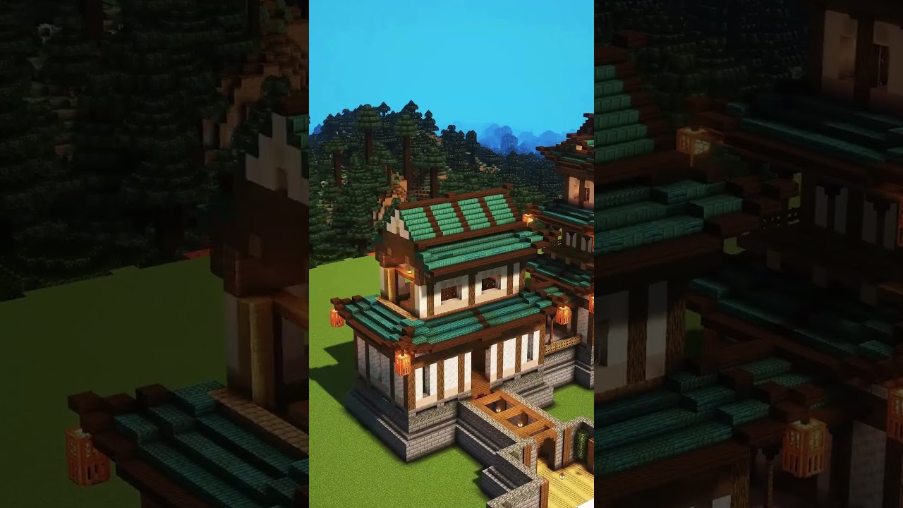 Japan temple built in Minecraft 🤯 #minecraft