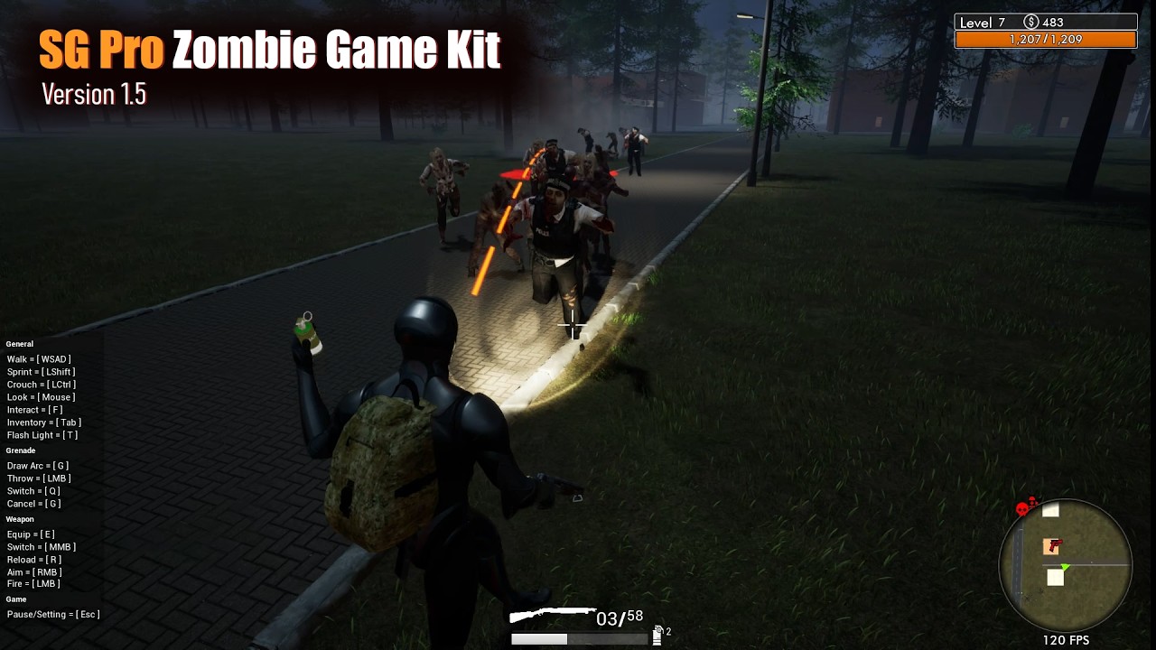 Unreal Engine SG Pro Zombie Game Kit V 1.5