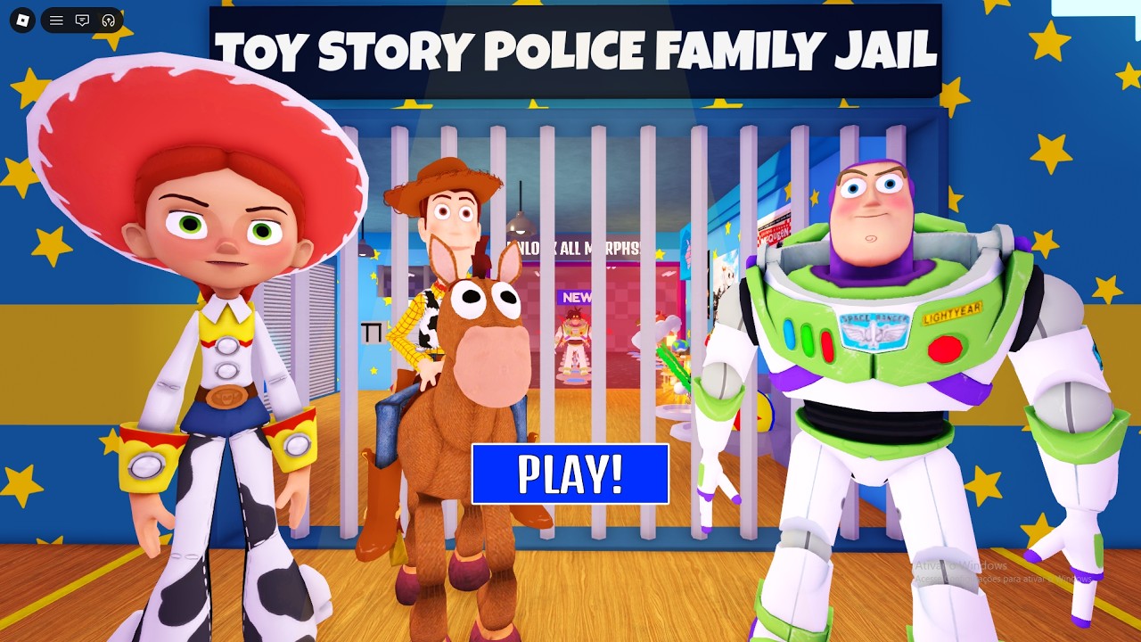 TOY STORY POLICE FAMILY PRISON RUN ESCAPE! Obby roblox Gameplay Walkthrough No Death 4K