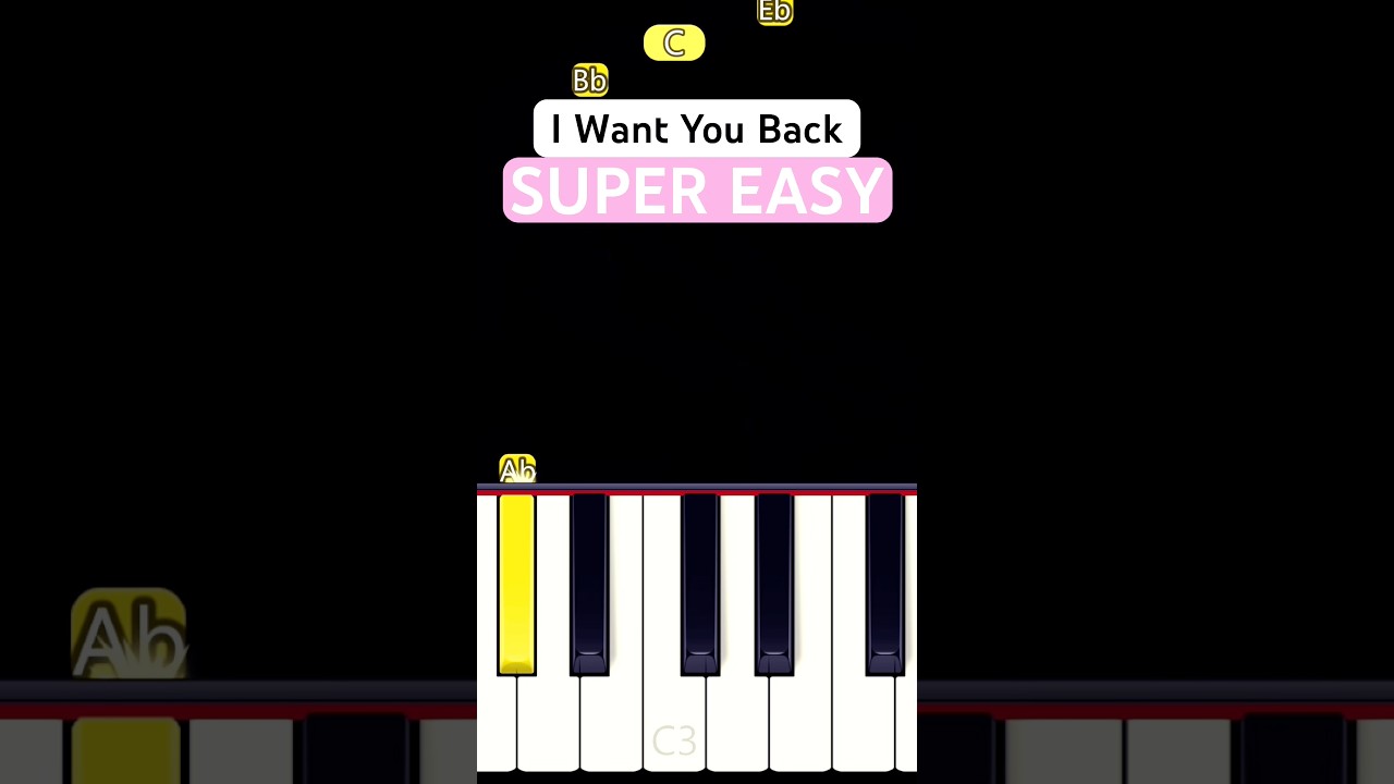 I Want You Back 🎵 (SUPER EASY Piano Tutorial) #shorts
