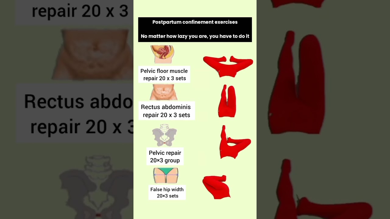 4 Best Postpartum Recovery Exercises | Pelvic Floor & Core Healing After Pregnancy #shorts