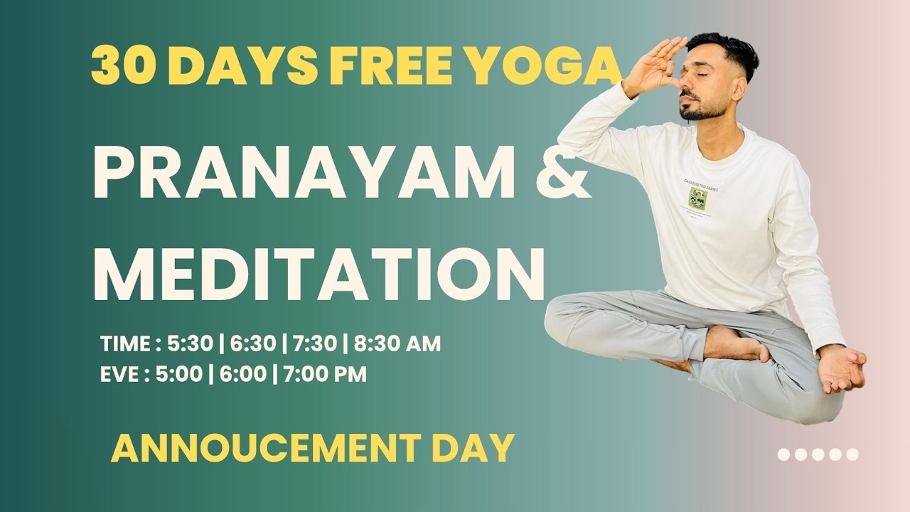 Subhash Yogakro - Pranayam & Meditation - 4 June - Sahaj Yoga - M- Free Live Yoga Live