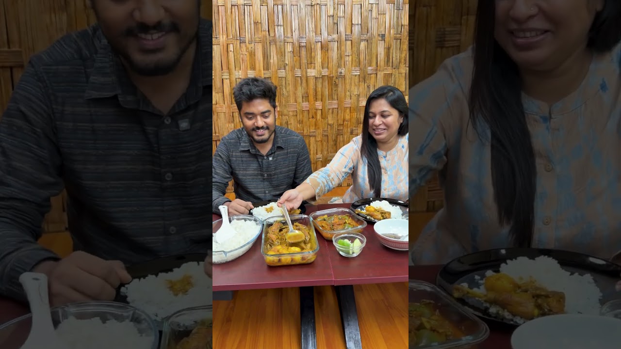 হ্যাপী লাঞ্চ- পাহাড়ি দেশি চিকেন আর শুটকি বেগুন #cooking